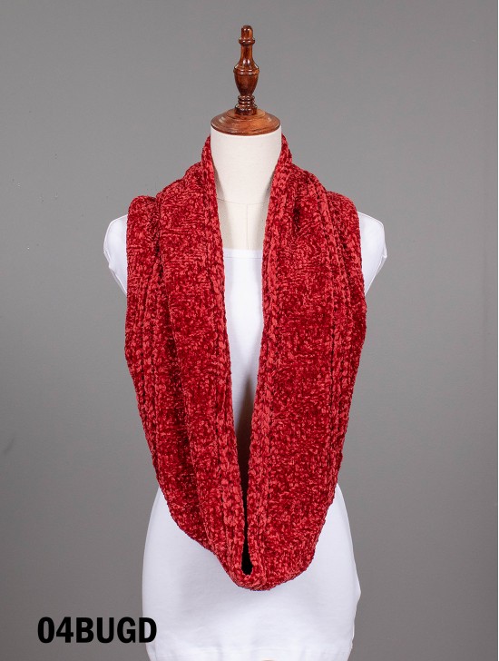 Super Soft Chenille Feeling Ribbed Loop Scarf